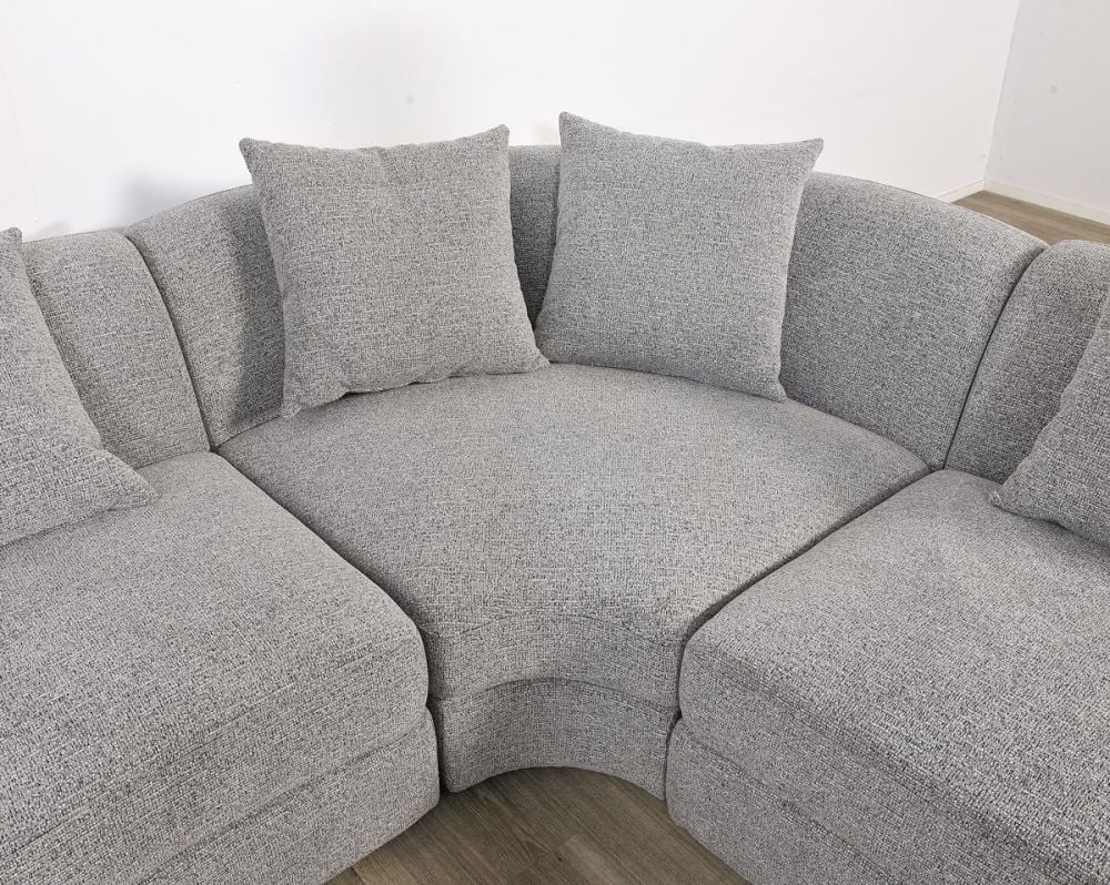Leo 5 Seater Corner Lounge Suite - Grey