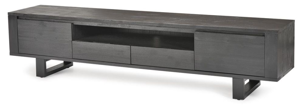 Linea 2180 Large Entertainment Unit - Black