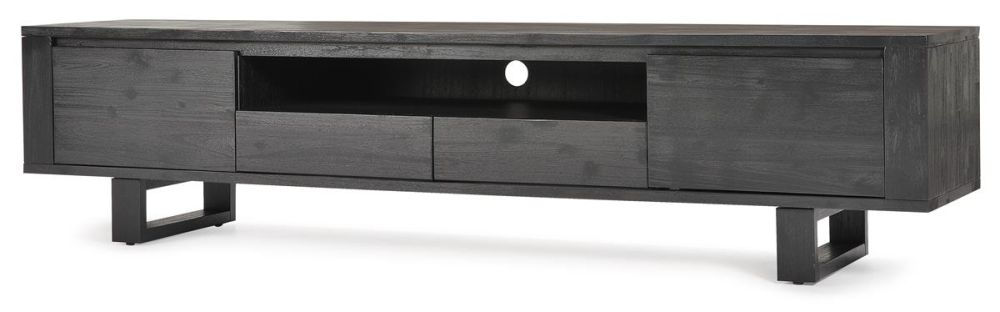 Linea 2180 Large Entertainment Unit - Black