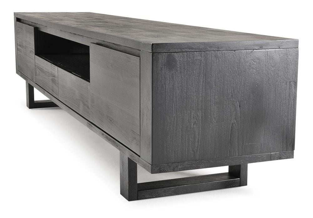 Linea 2180 Large Entertainment Unit - Black