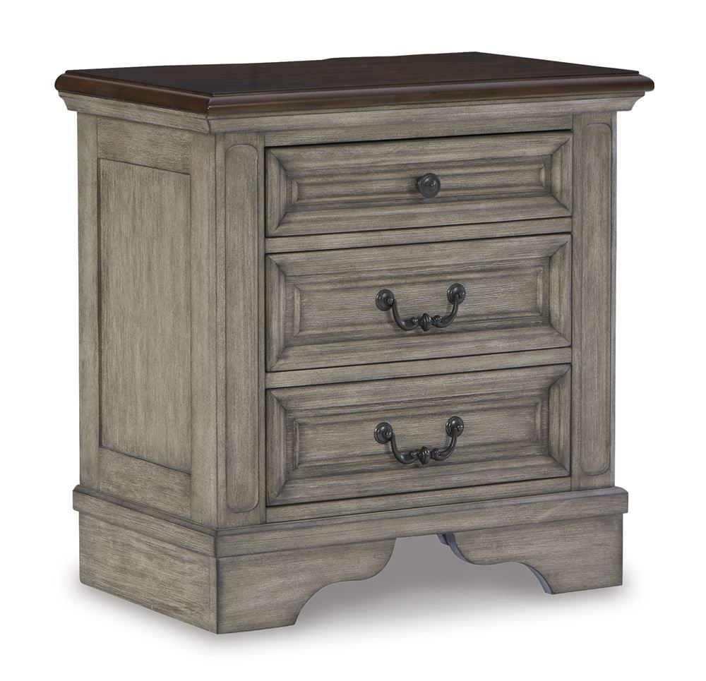 Lodenbay 3 Drawer Bedside Table