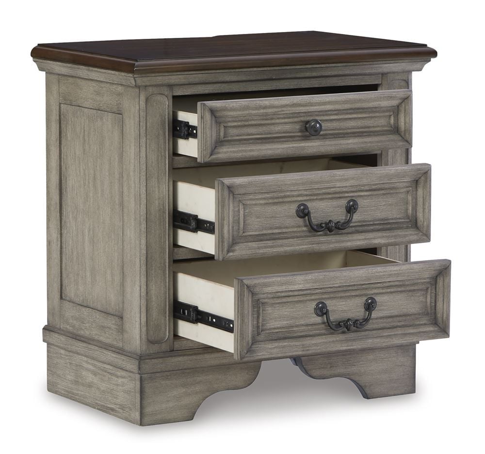 Lodenbay 3 Drawer Bedside Table