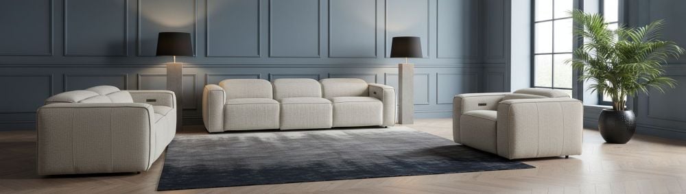 Marko 3 + 2 Recliner Sofa Suite - Shale