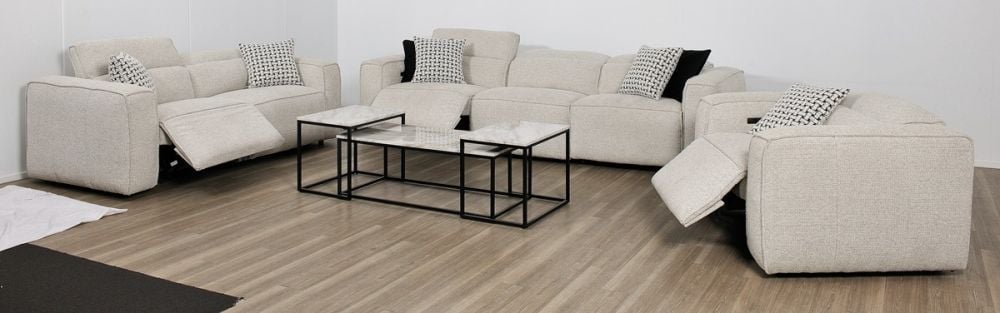 Marko 3 + 2 + 1 Recliner Sofa Suite - Shale