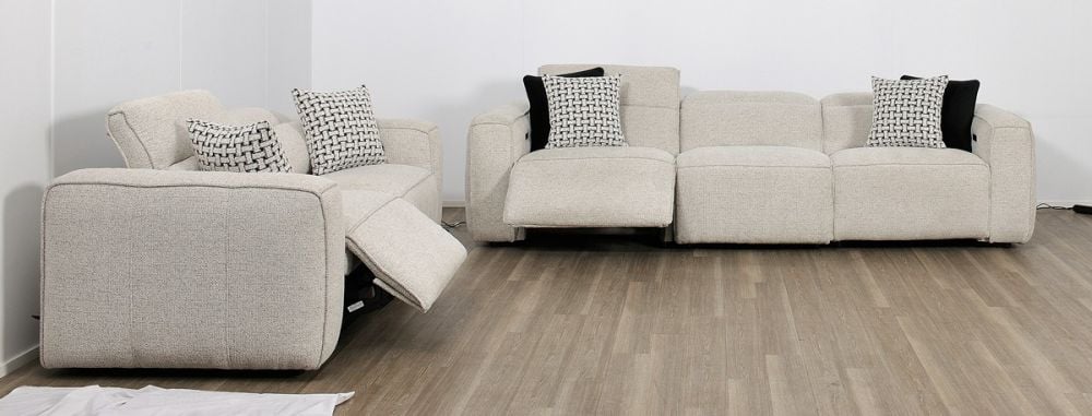 Marko 3 + 2 Recliner Sofa Suite - Shale