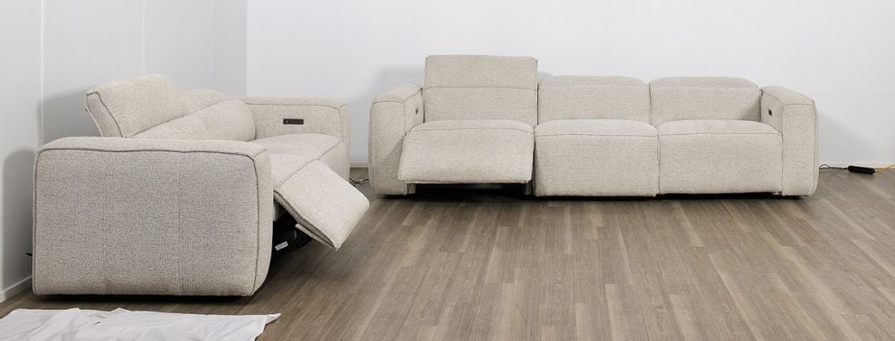 Marko 3 + 2 Recliner Sofa Suite - Shale