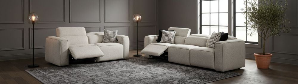 Marko 3 + 2 Recliner Sofa Suite - Shale