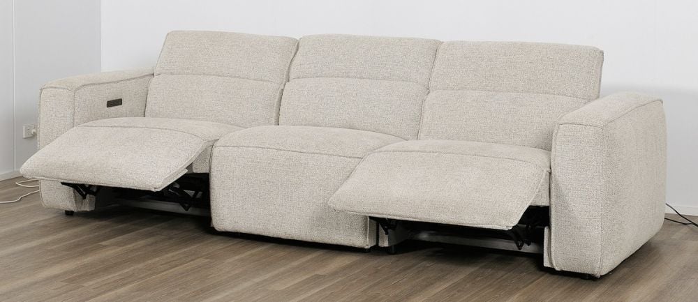 Marko 3 Seater Recliner Sofa - Shale