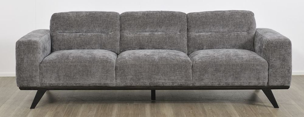 Matera 3 + 2 Seater Sofa Suite - Caviar Fabric - Ebony Leg