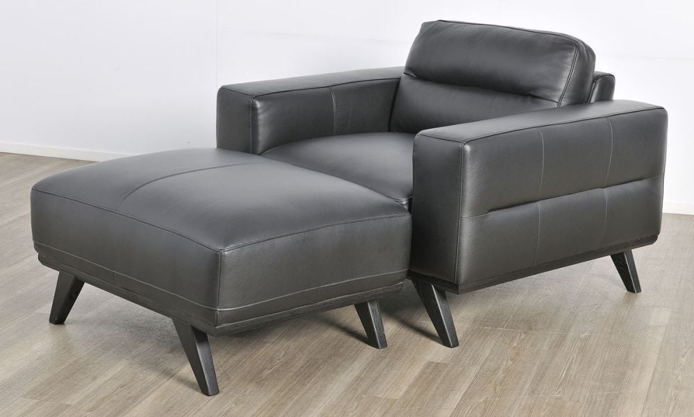 Matera Armchair - Black Leather