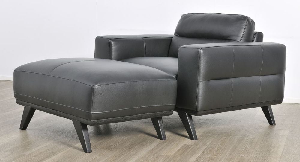 Matera Armchair - Black Leather