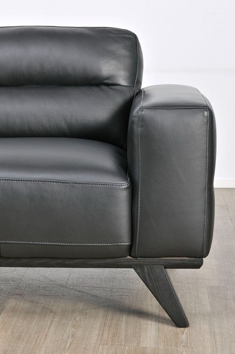 Matera Armchair - Black Leather