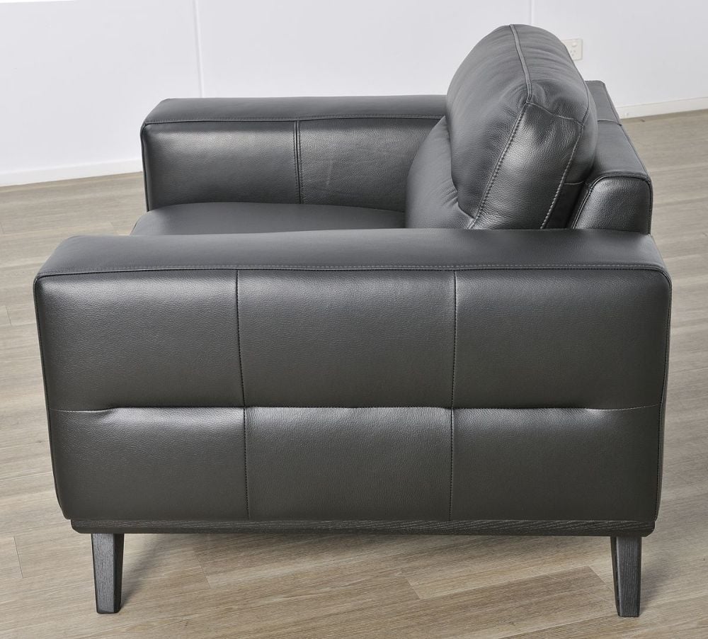 Matera Armchair - Black Leather