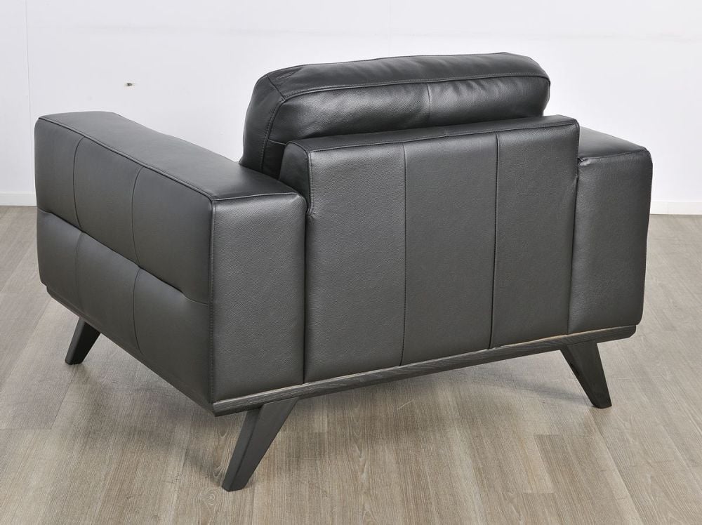 Matera Armchair - Black Leather