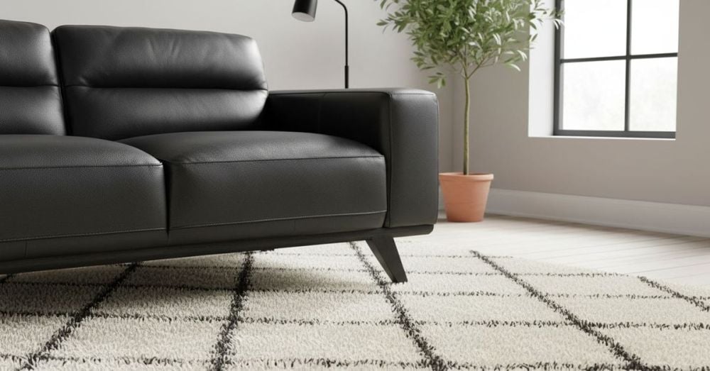Matera 2 Seater Sofa - Black Leather