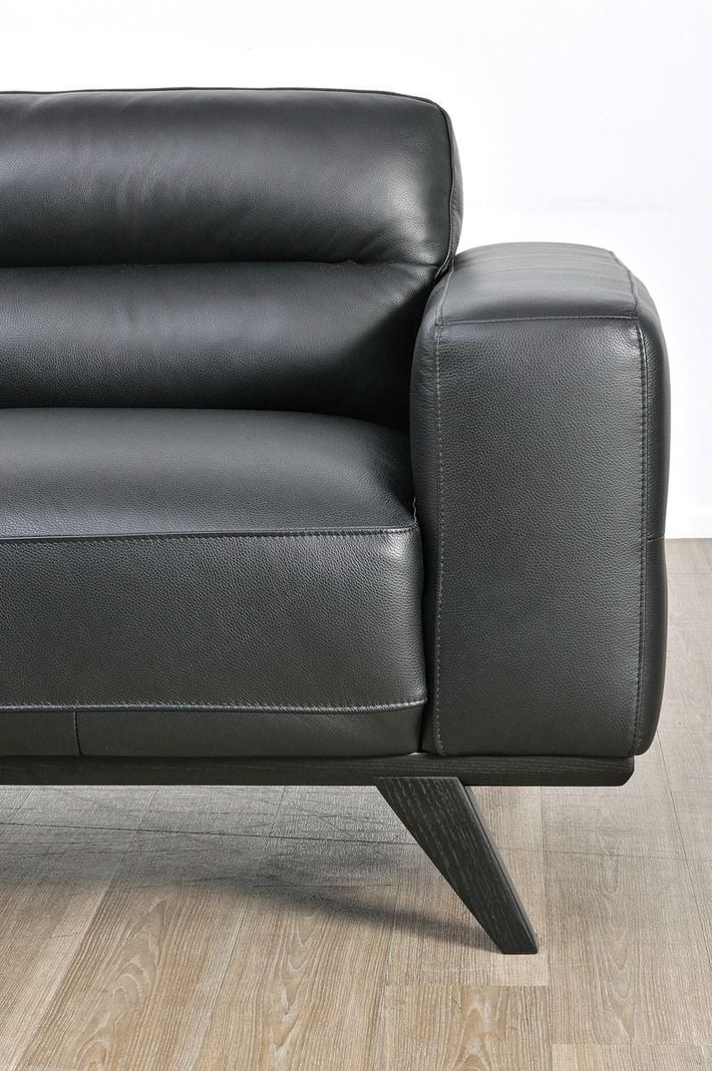Matera 2 Seater Sofa - Black Leather