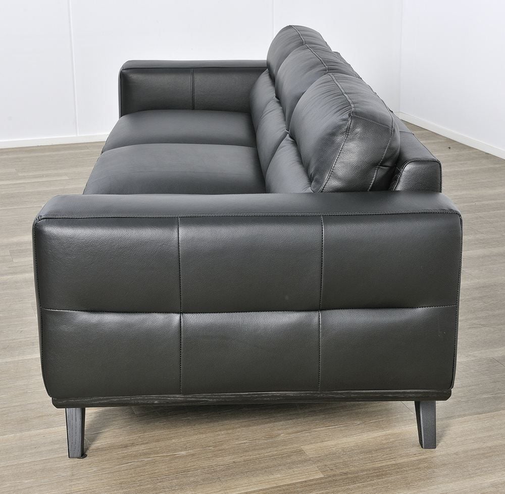 Matera 3 + 2 Seater Sofa Suite - Black Leather