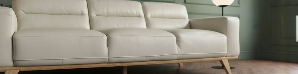 Matera 3 + 2 Seater Sofa Suite - Light Grey Leather