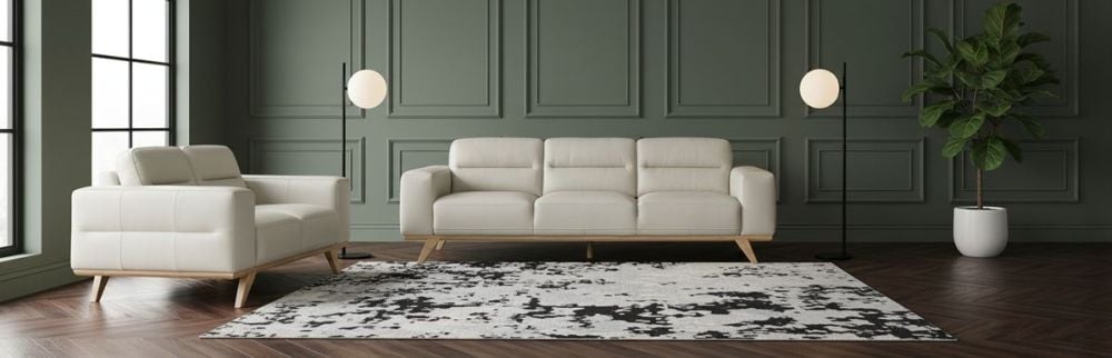 Matera 3 + 2 Seater Sofa Suite - Light Grey Leather