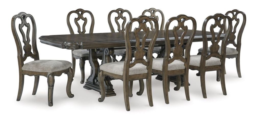 Maylee Extension Table + 8 Dining Chairs