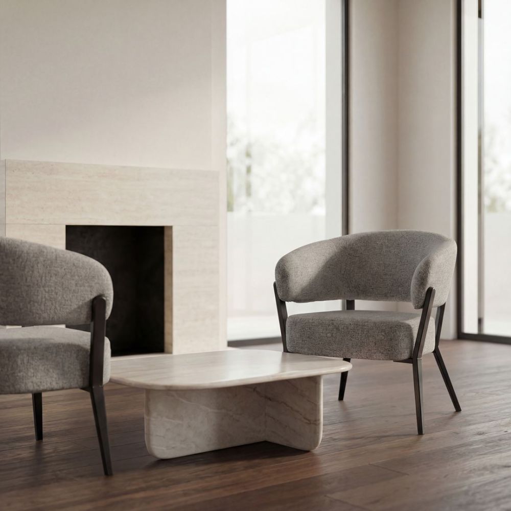 Monza Accent Chair - Grey & Black