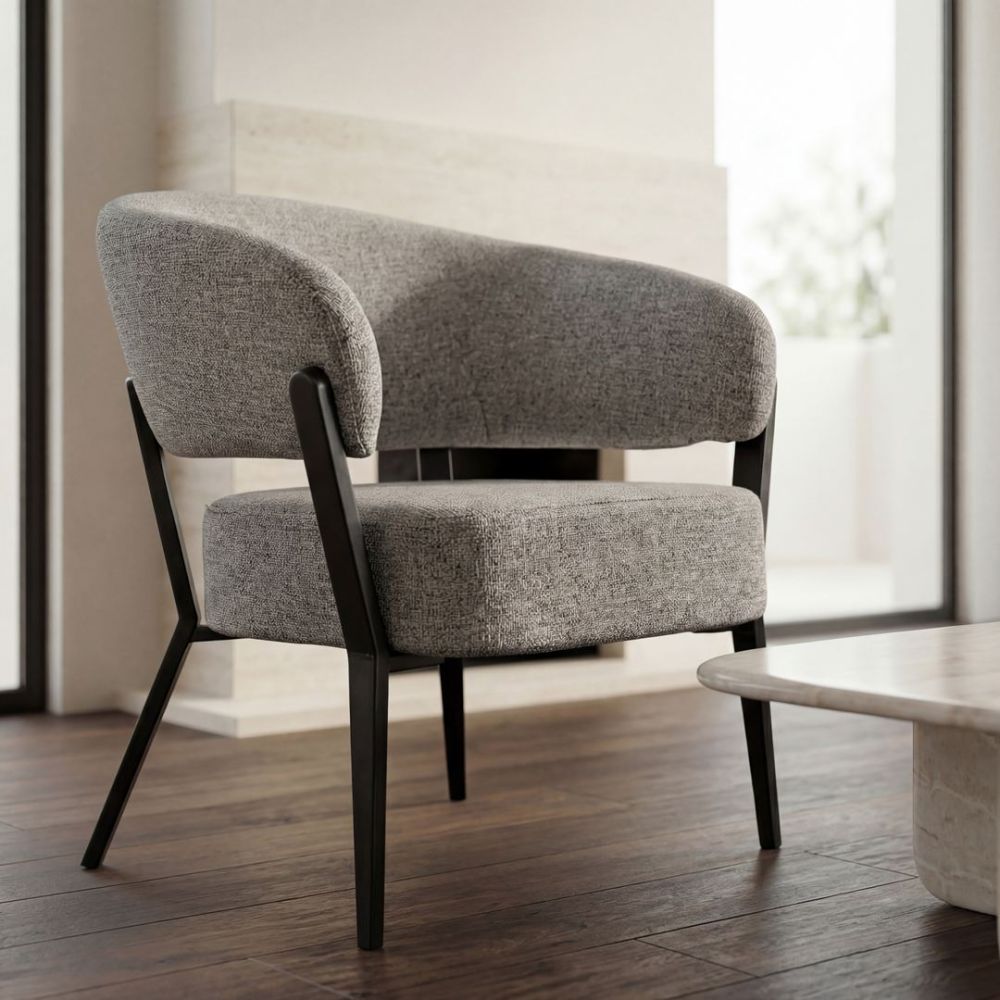 Monza Accent Chair - Grey & Black