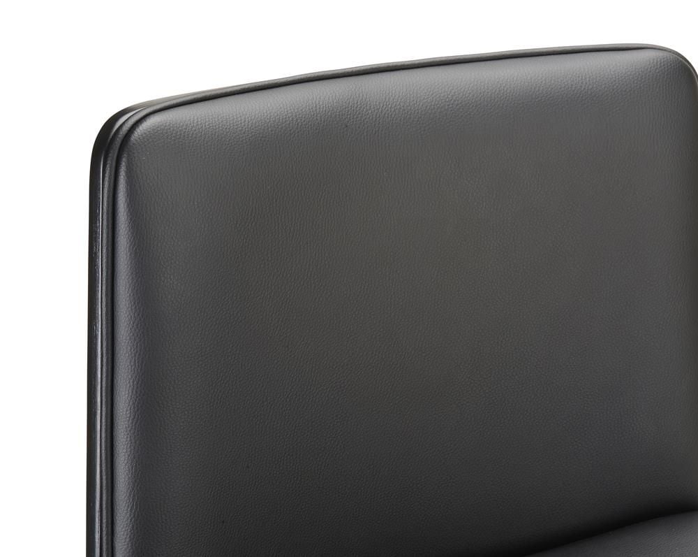 Odessa Bar Stool - Black PU - Black Brush Timber