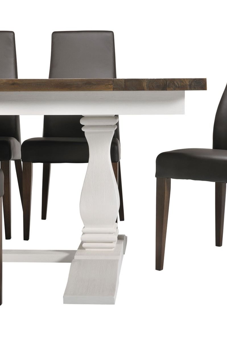 Paris 2400 Trestle Dining Table - Provincial Two Tone