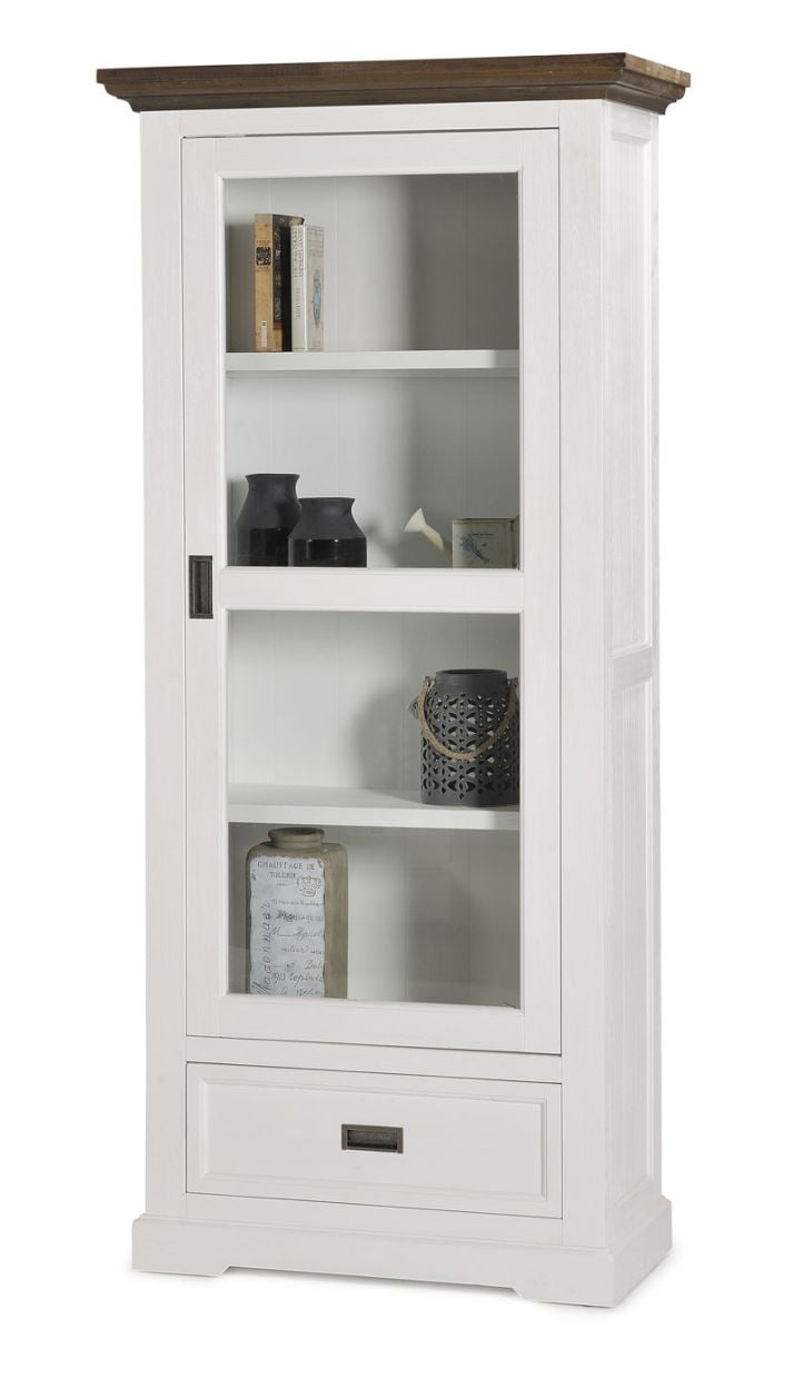 Paris Display - 1 Door - Provincial Two Tone