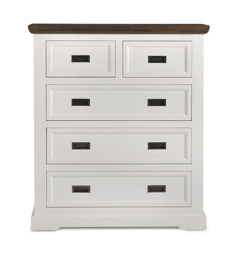 Paris 4 Piece Queen Bedroom Suite With Tallboy - Provincial Two Tone