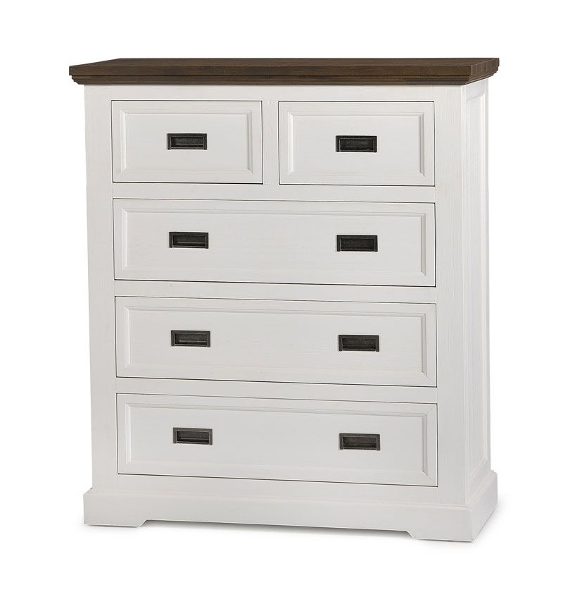 Paris 4 Piece King Bedroom Suite With Tallboy - Provincial Two Tone