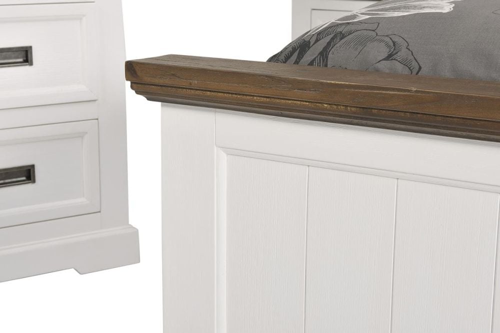Paris 5 Piece Queen Bedroom Suite With Dressing Table & Mirror - Provincial Two Tone