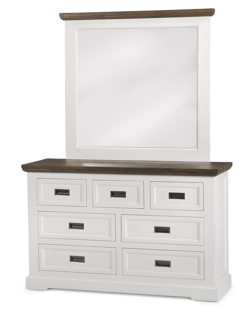 Paris 5 Piece Queen Bedroom Suite With Dressing Table & Mirror - Provincial Two Tone