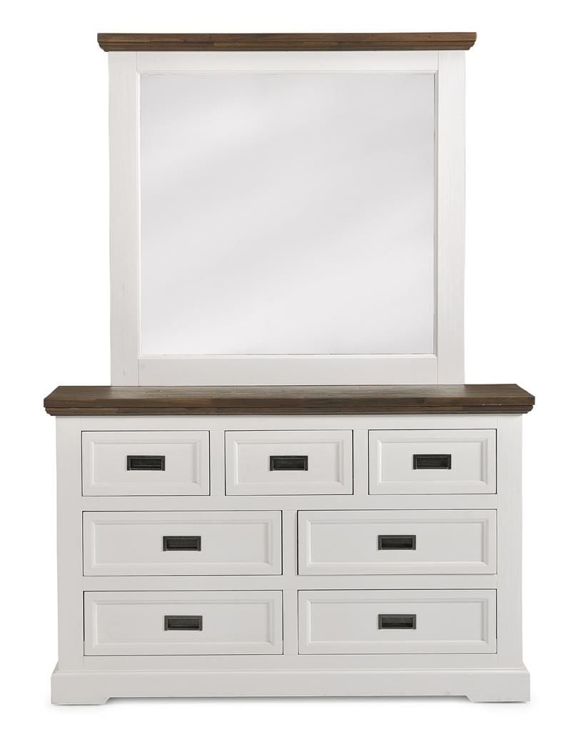 Paris 5 Piece Queen Bedroom Suite With Dressing Table & Mirror - Provincial Two Tone