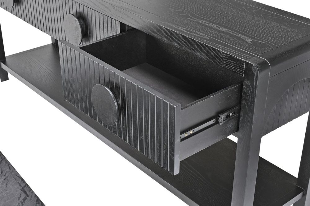 Ripple 1825 Hall Table - 3 Drw - 2255 - Black