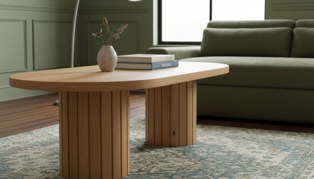 Ripple 1400 Oval Coffee Table - Messmate