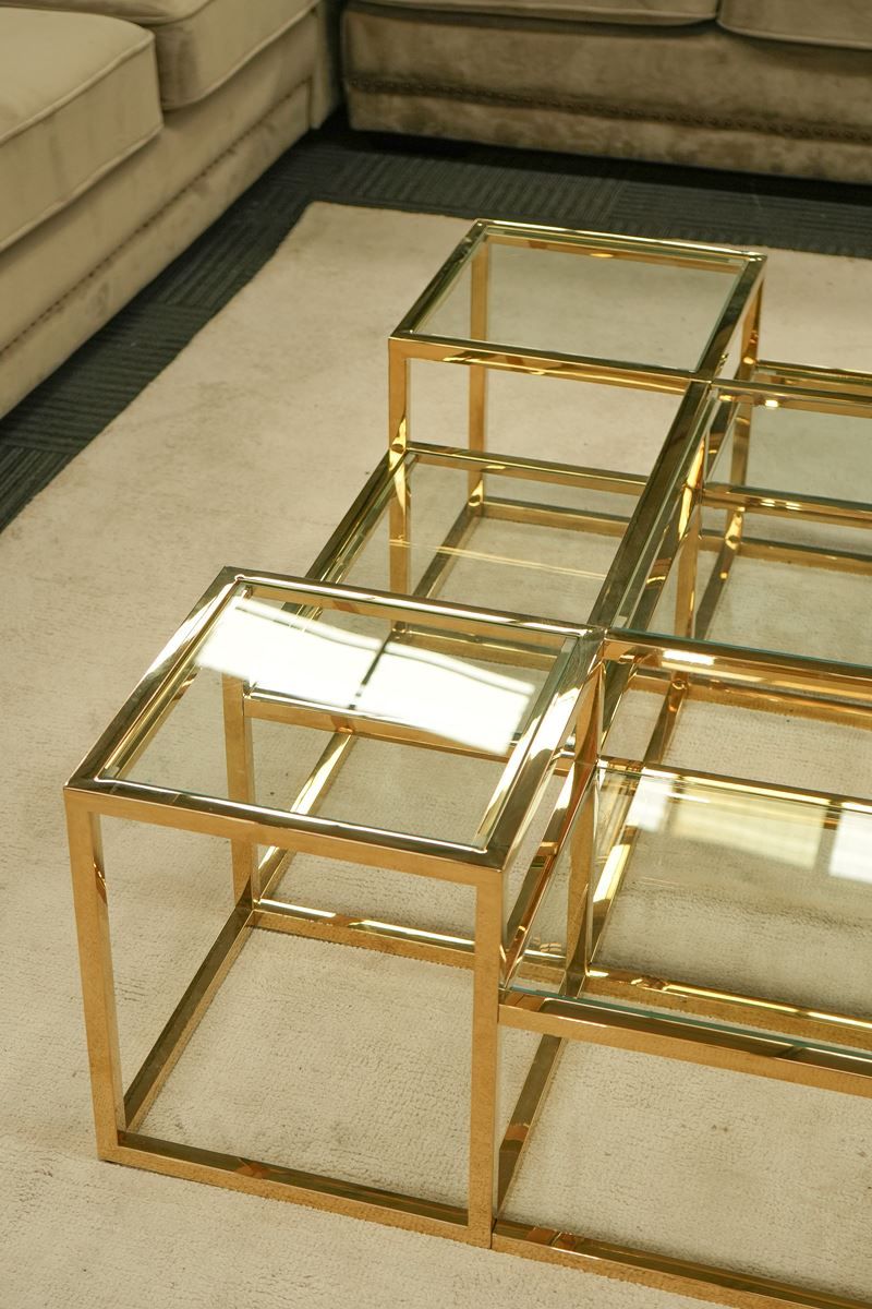 Rosario Square Coffee Table - Gold