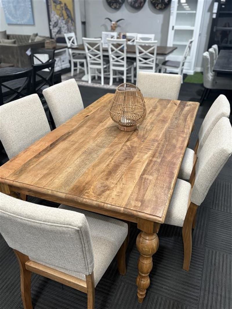 Clearance - Rybergston 1800 Dining Table & 6 Rybergston Dining Chairs