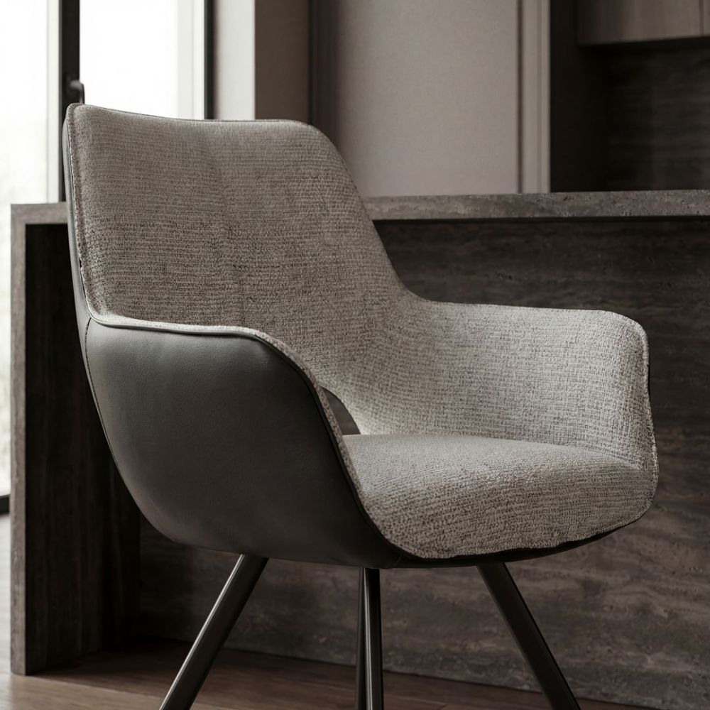 Samson Dining Chair - Shale & Black