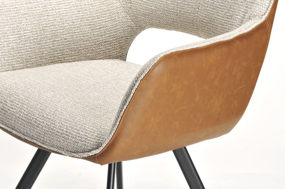 Samson Dining Chair - Linen & Vintage Brown