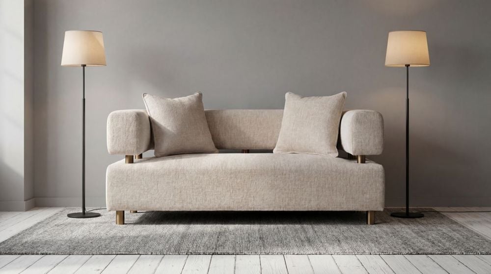 Santorini 2 Seater - Latte