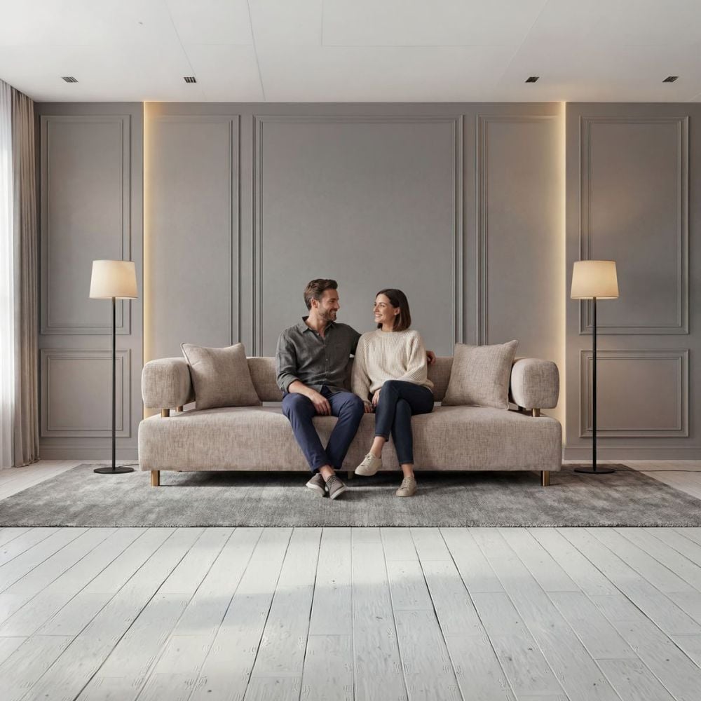 Santorini 3 Seater Sofa - Beige