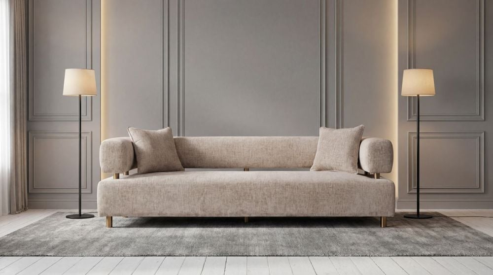 Santorini 3 Seater Sofa - Beige