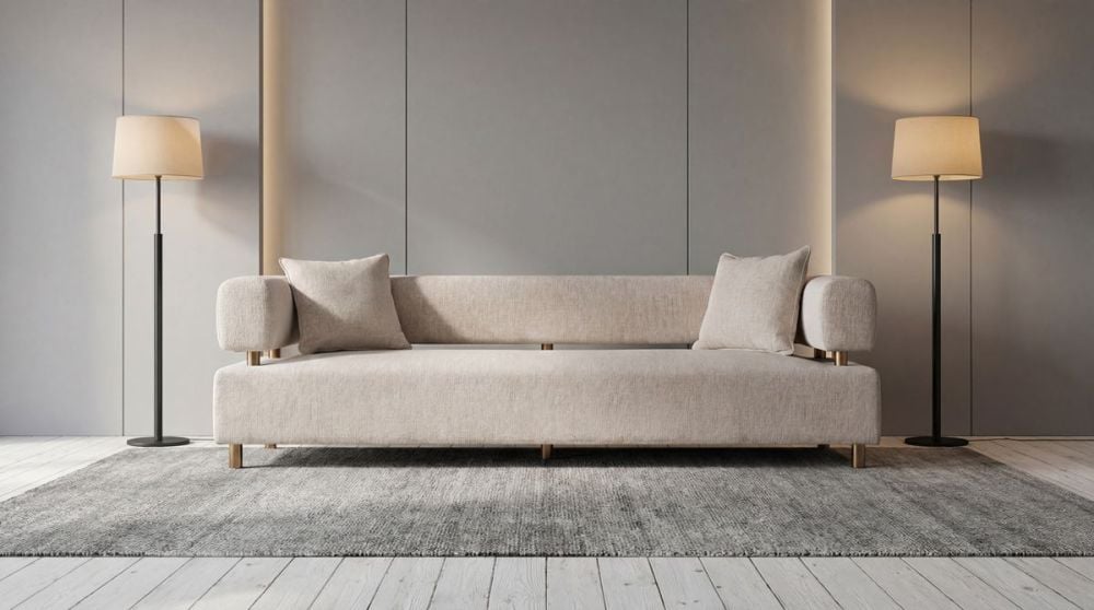 Santorini 3 Seater Sofa - Latte
