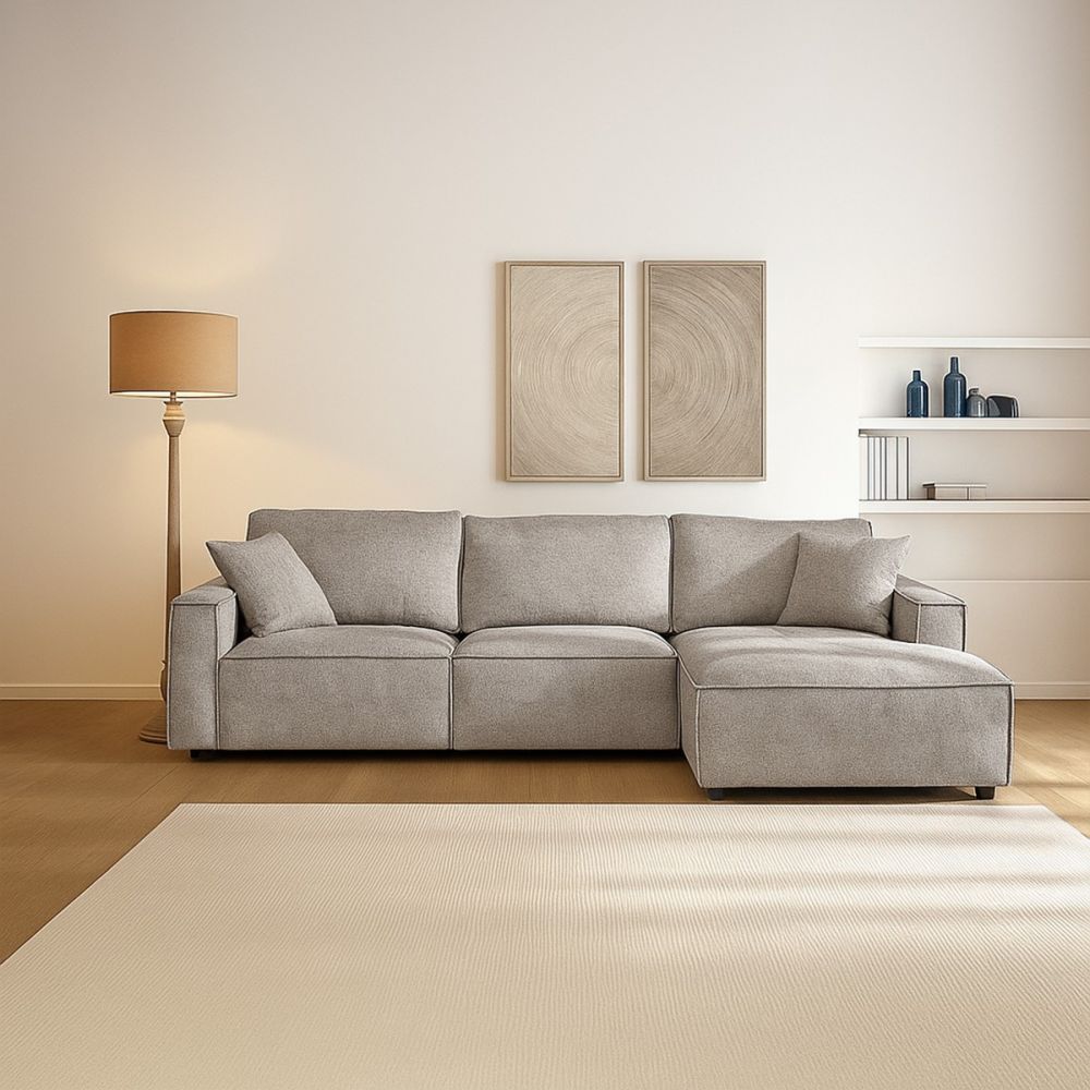 Urban 3 Seater Chaise Sofa - Slate