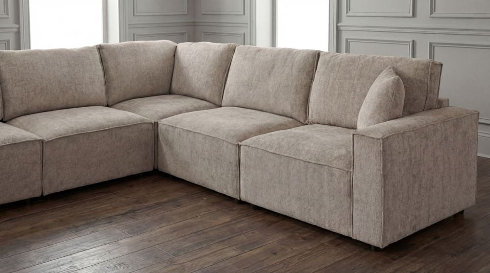 Urban 6 Seater Corner Chaise Lounge Suite - LAF Chaise - Slate