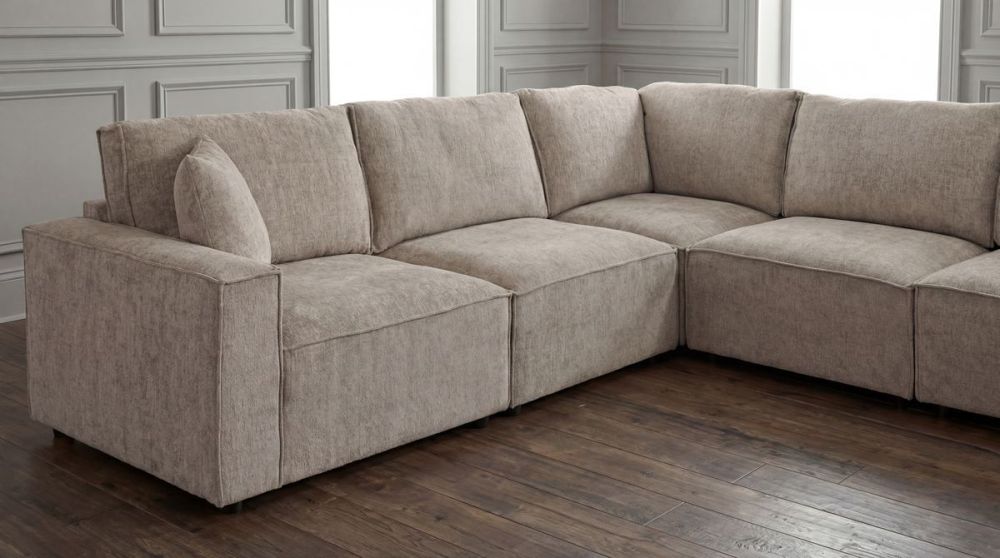 Urban 6 Seater Corner Chaise Lounge Suite - RAF Chaise - Slate